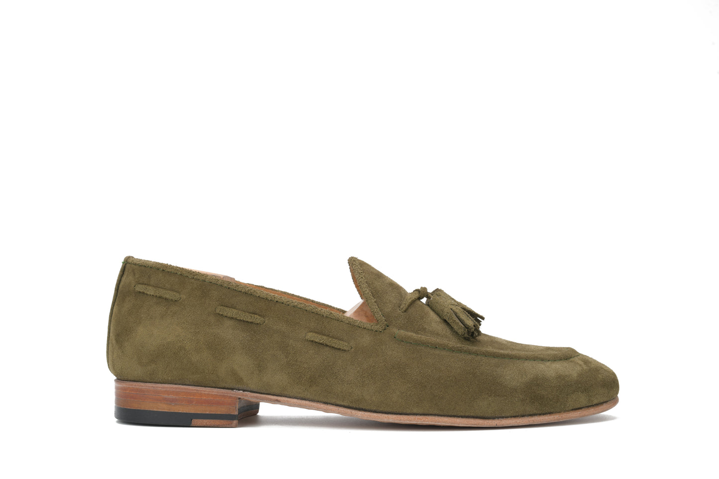 Bond X2 Men’s Tassel Loafers Green Suede