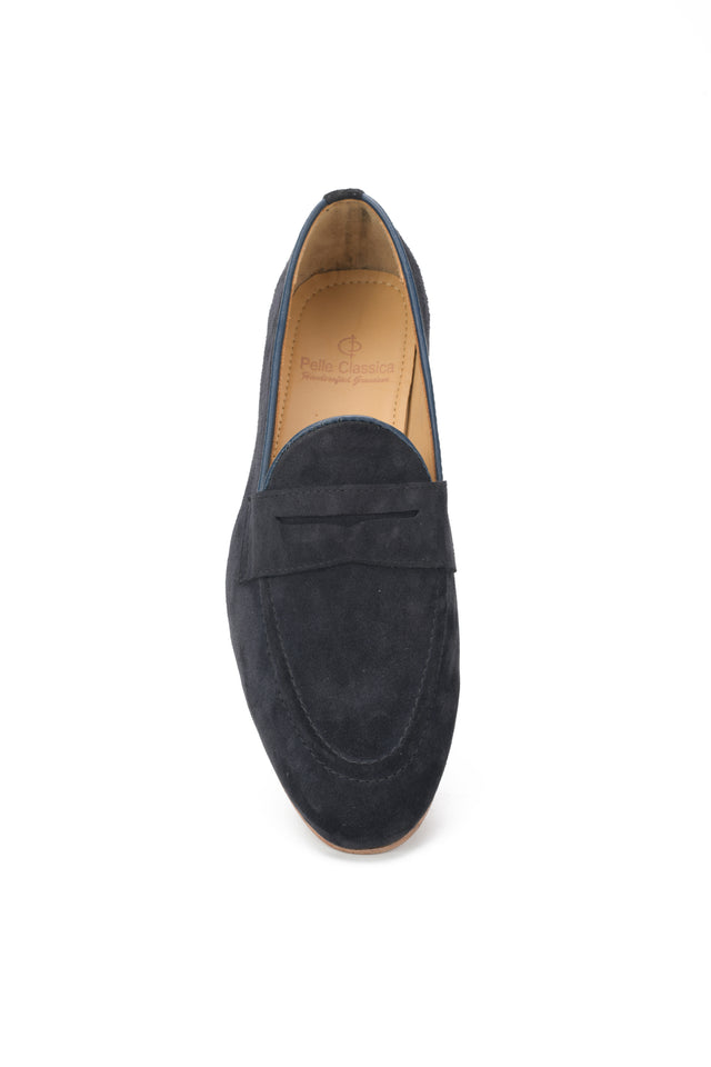 Muso X2 Men’s Penny Loafers Midnight Blue Suede