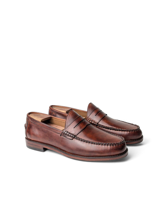 Munich X6 Antique Brown Penny Loafers