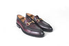 Prague Two-tone Burgundy Horsebit Loafers