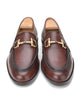 Bali Men’s Horsebit Loafer Burnish Brown Hand-Painted Shoes