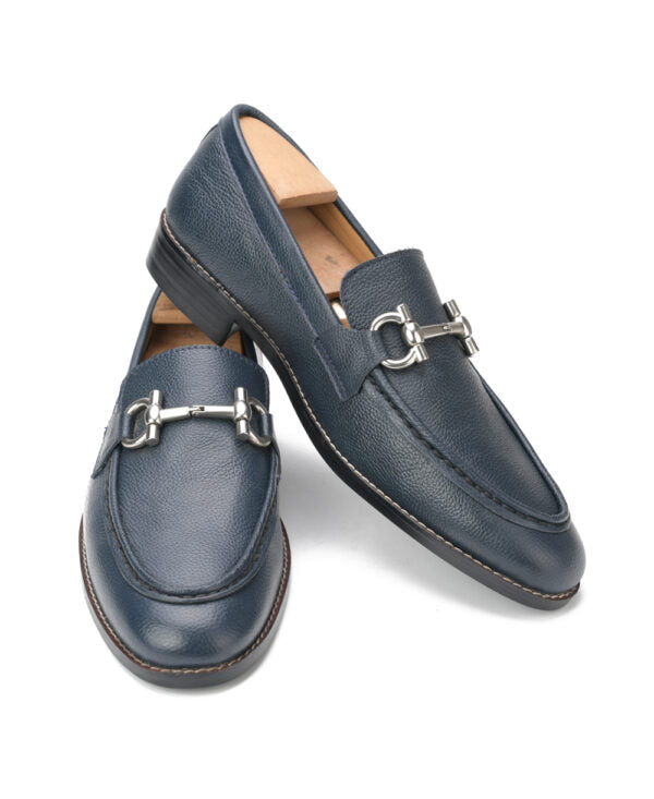 Bali X1 Dark Blue Calf Mild Horsebit Loafers