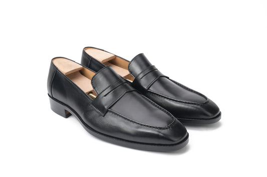 Monaco Men’s Penny Loafers Black Calf