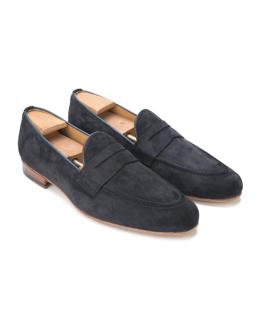 Muso X2 Men’s Penny Loafers Midnight Blue Suede