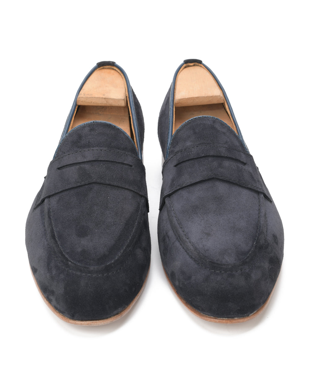 Muso X2 Men’s Penny Loafers Midnight Blue Suede