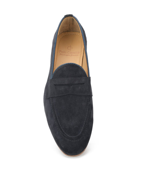 Muso X2 Men’s Penny Loafers Midnight Blue Suede