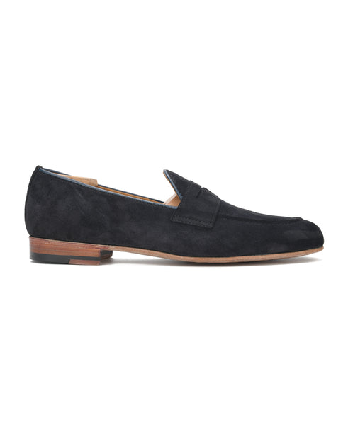 Muso X2 Men’s Penny Loafers Midnight Blue Suede