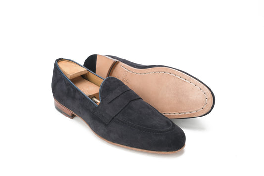 Muso X2 Men’s Penny Loafers Midnight Blue Suede