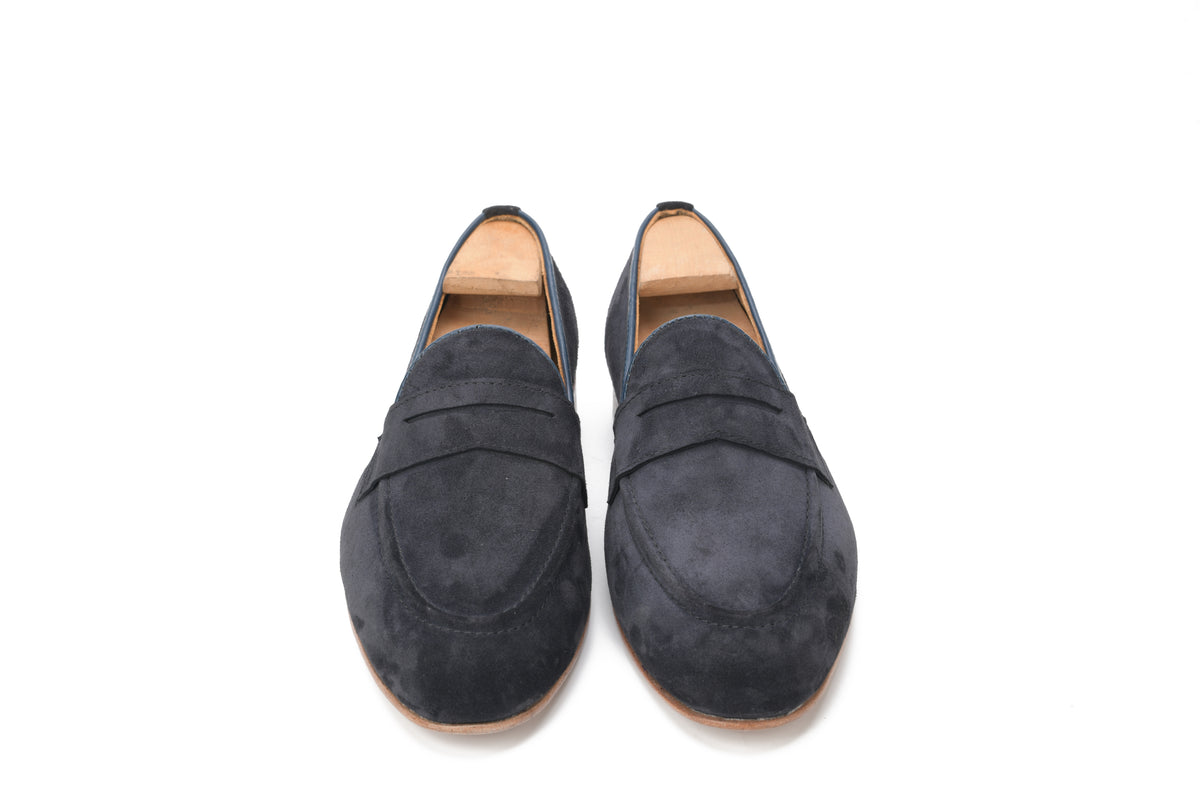 Muso X2 Men’s Penny Loafers Midnight Blue Suede
