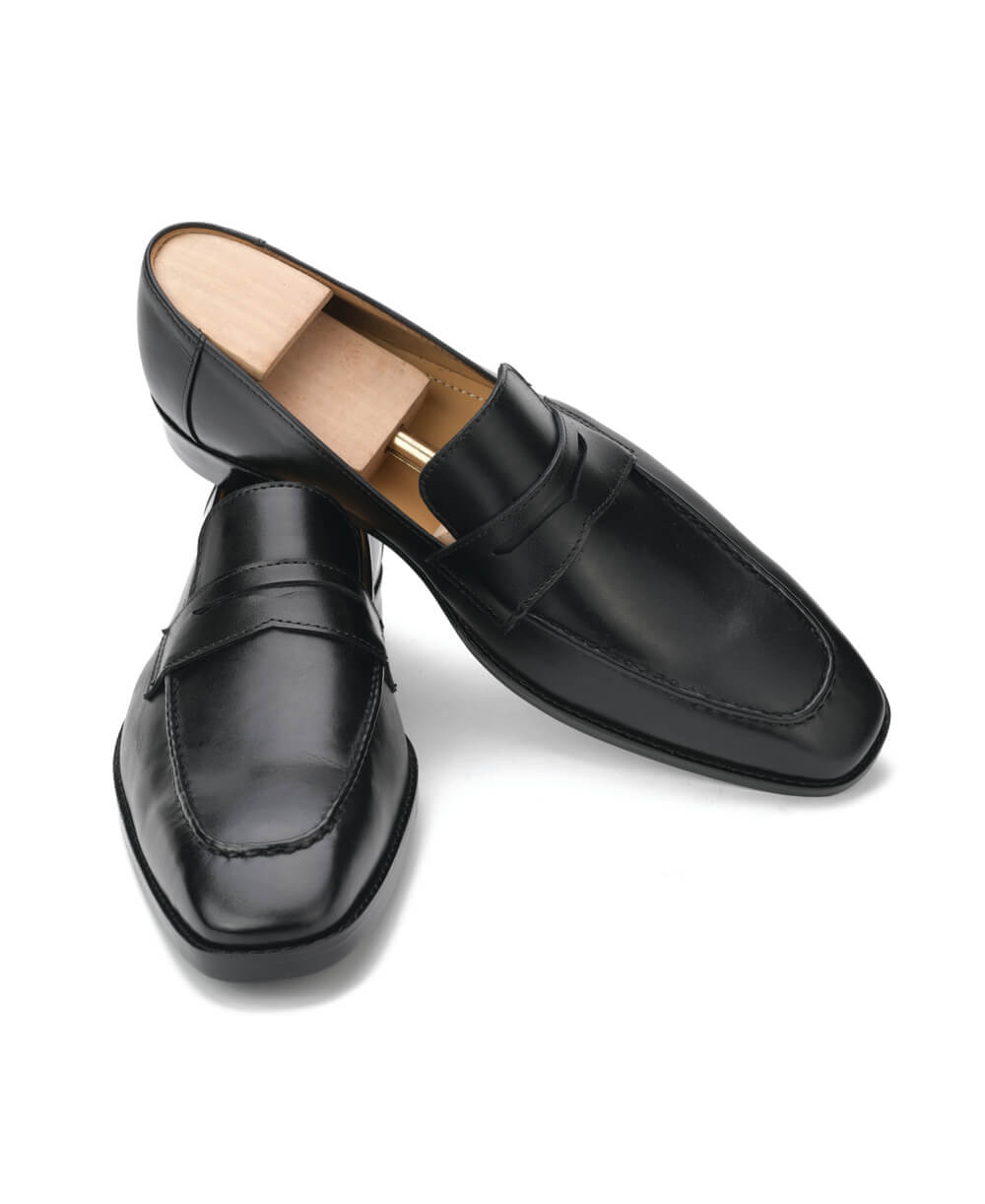 Monaco Men’s Penny Loafers Black Calf