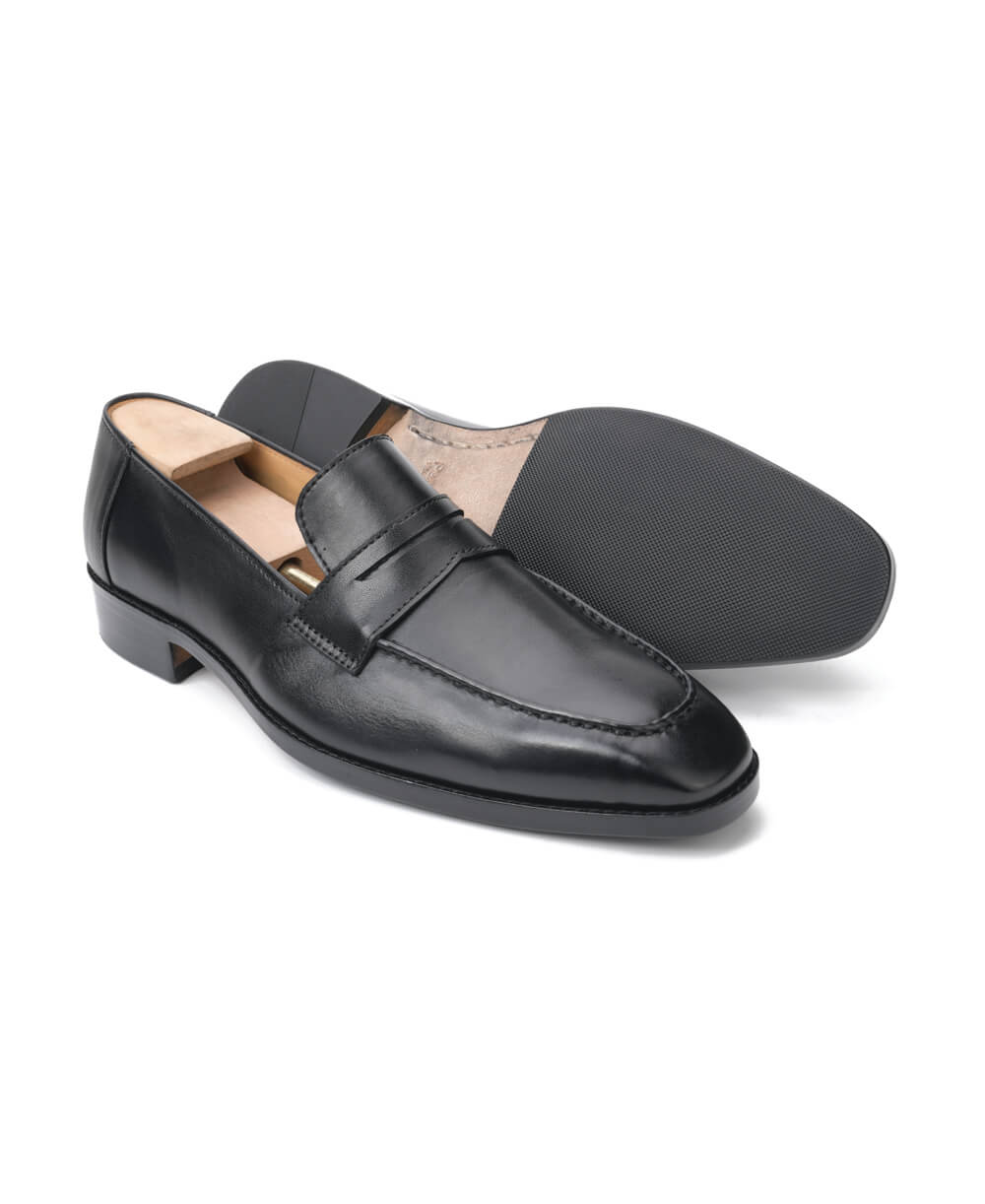 Monaco Men’s Penny Loafers Black Calf