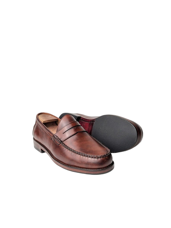 Munich X6 Antique Brown Penny Loafers