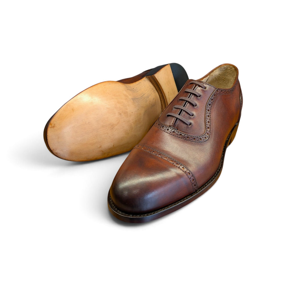 Handwelted Two-Tone Patina Leather Adelaide Oxford