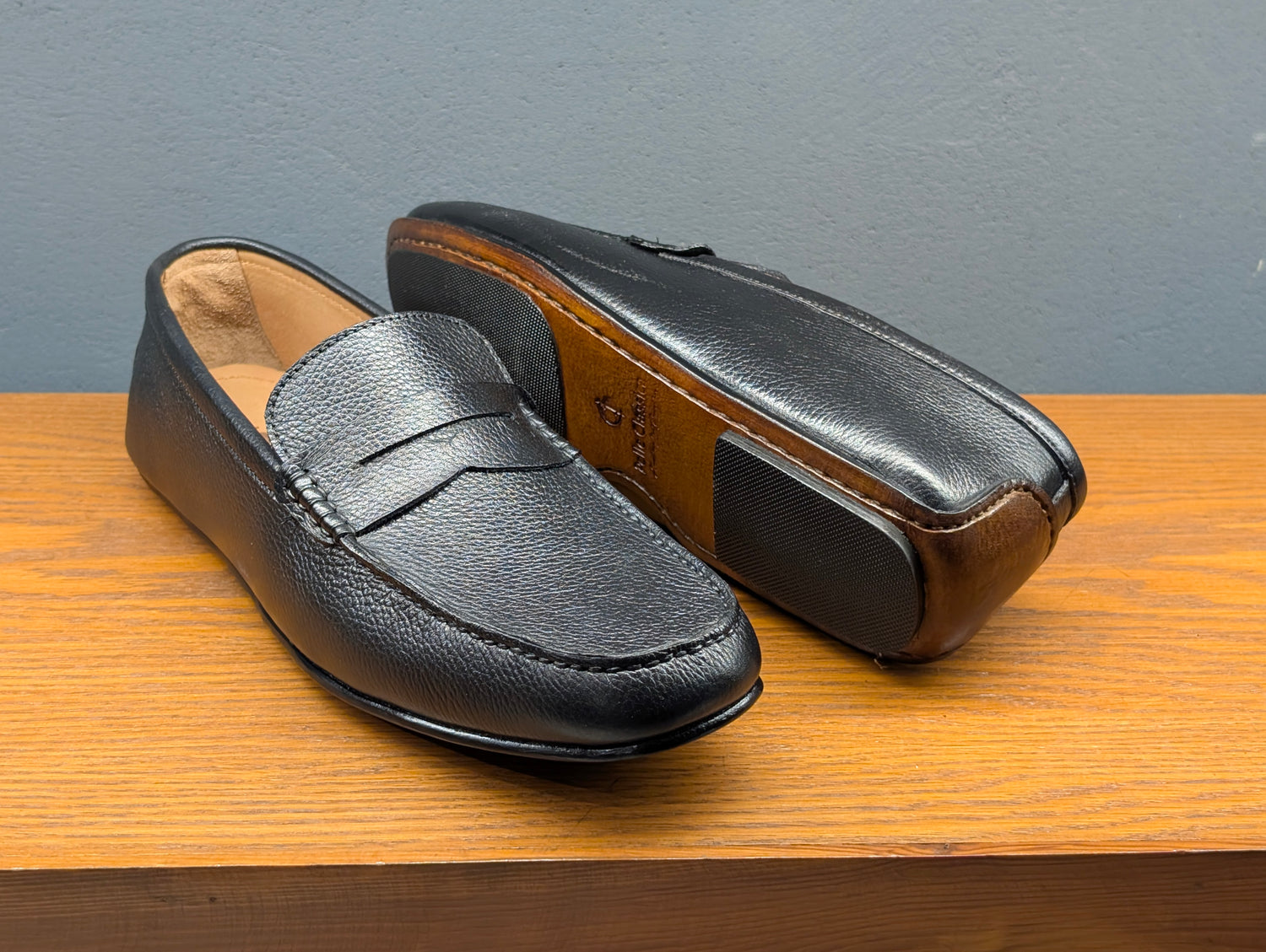 Mocasa Driving Mocassin in Black Grain
