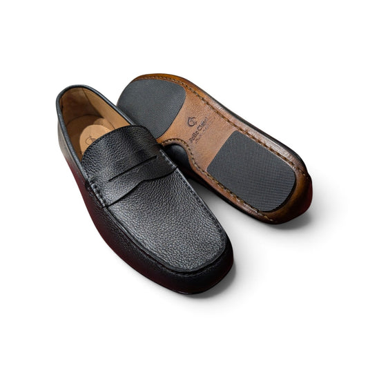 Mocasa Driving Mocassin in Black Grain