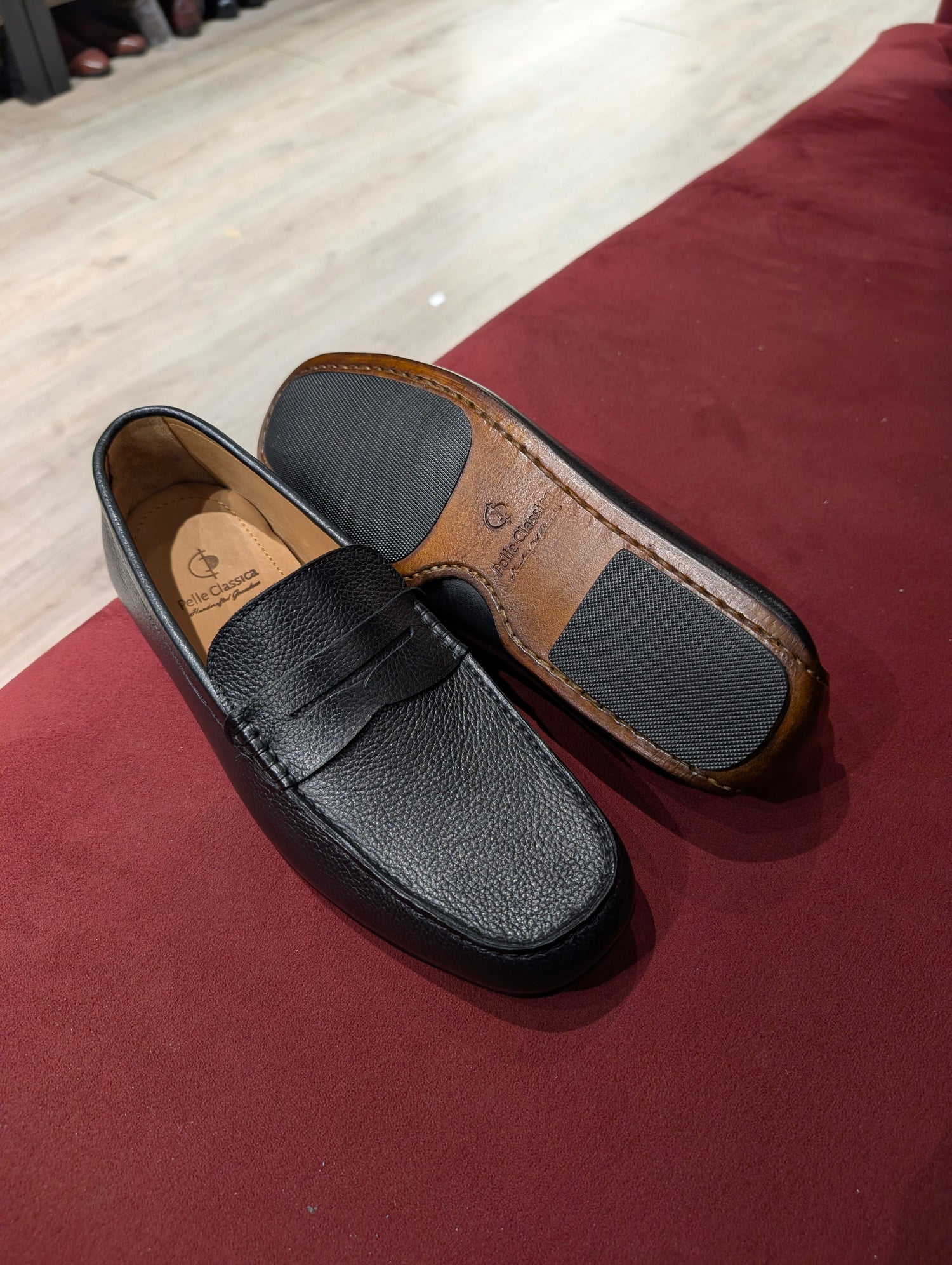 Mocasa Driving Mocassin in Black Grain