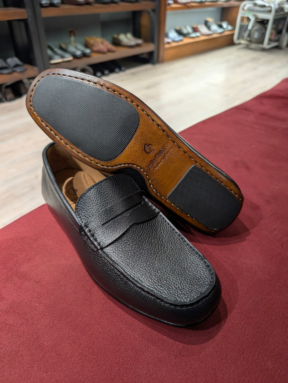 Mocasa Driving Mocassin in Black Grain