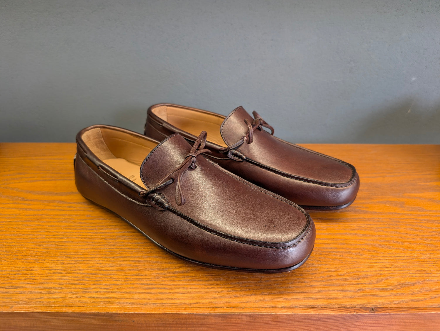'Monza' Driving Mocassin in Brown Calf