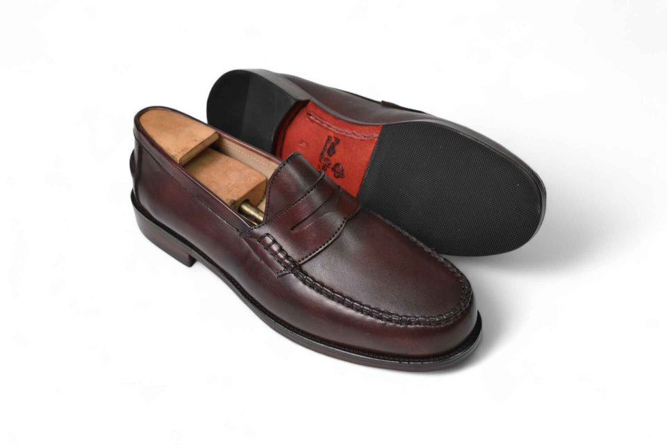Munich X2 Burgundy Brown Penny Loafers