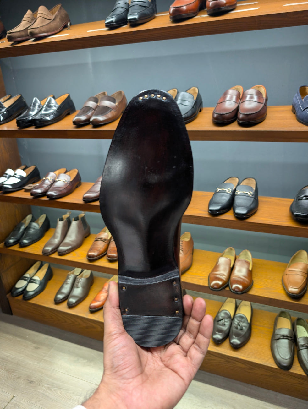 Handwelted Two-Tone Patina Leather Adelaide Oxford