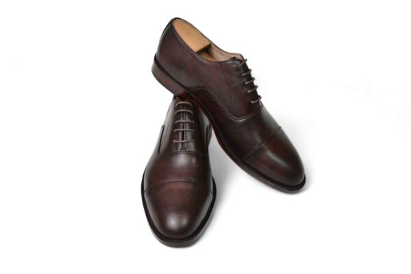Bristol X3 Men's Formal Cao Toe Oxford Shoe Brown leather handmade